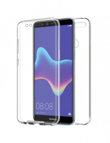 Funda 2 en 1 gel TPU 3D Huawei Y9 (2018) transparente (Frontal + Trasera)
