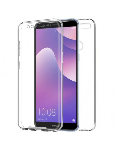 Funda 2 en 1 gel TPU 3D Huawei Y7 (2018) / Honor 7C transparente (Frontal + trasera)