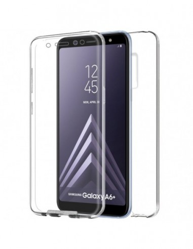 Funda 2 en 1 gel TPU 3D Samsung A605 Galaxy A6 Plus transparente (Frontal + Trasera)
