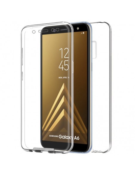 Funda 2 en 1 gel TPU 3D Samsung A600 Galaxy A6 transparente (Frontal + Trasera)