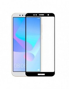 Protector pantalla vidrio templado Huawei Y6 (2018) / Honor 7A (3D negro)