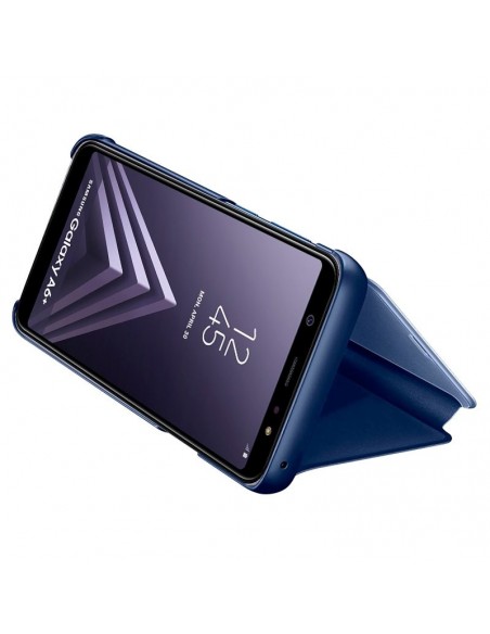 Funda libro soporte Samsung A605 Galaxy A6 Plus Clear View Azul