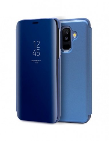 Funda libro soporte Samsung A605 Galaxy A6 Plus Clear View Azul