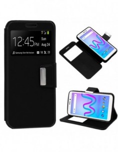 Funda libro soporte TPU Wiko Jerry 3 negra
