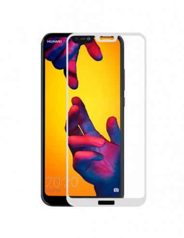 Protector pantalla vidrio templado Huawei P20 Lite (Full 3D blanco)