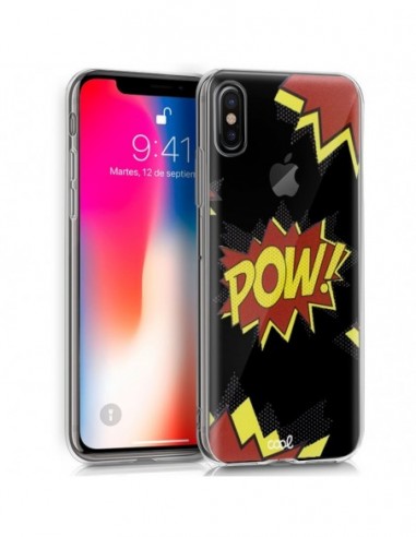 Carcasa TPU transparente iPhone X / iPhone XS diseño Comic