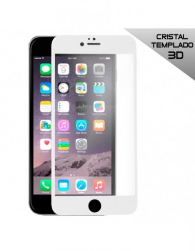 Protector pantalla vidrio templado iPhone 6 Plus / 6s Plus (Full 3D blanco)