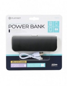 Bateria externa microUSB Power Bank 7200 mAh polipiel negra 2