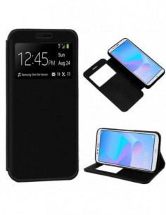 Funda libro soporte TPU Huawei Y6 (2018) / Honor 7A negra