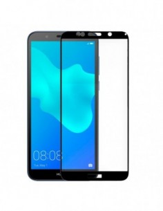 Protector pantalla vidrio templado Huawei Y5 (2018) / Honor 7S negro (Pegado total 3D)