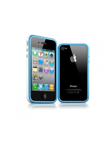 Bumper iPhone 4 / 4S azul y transparente