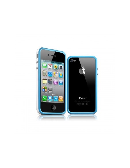 Bumper iPhone 4 / 4S azul y transparente
