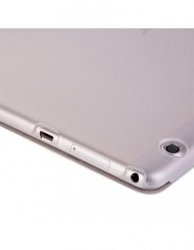 Funda soporte Huawei Mediapad T3 polipiel negra y transparente 9,6 pulgadas