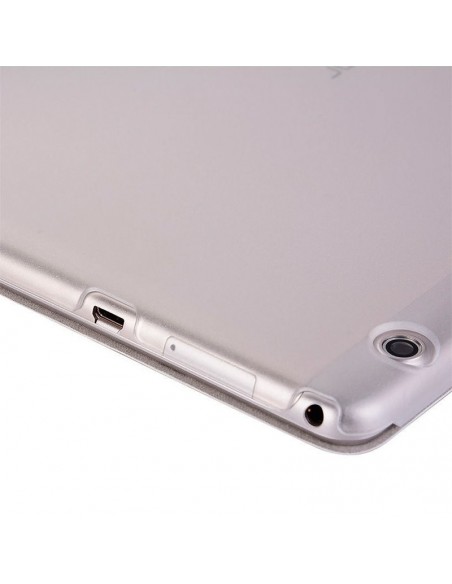 Funda soporte Huawei Mediapad T3 polipiel negra y transparente 9,6 pulgadas