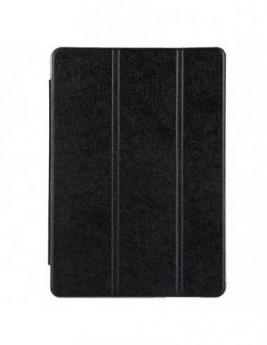 Funda soporte Huawei Mediapad T3 polipiel negra y transparente 9,6 pulgadas