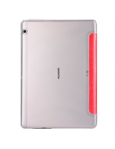 Funda soporte plegable polipiel Huawei Mediapad T3 10 roja 9.6'' pulgadas