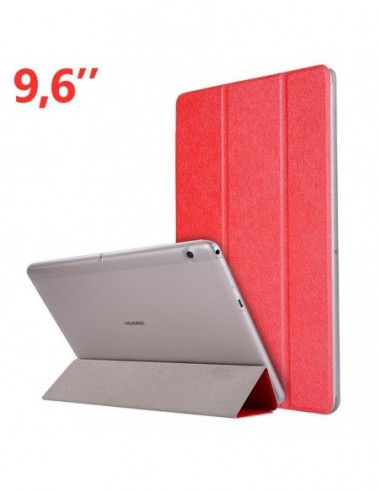Funda soporte plegable polipiel Huawei Mediapad T3 10 roja 9.6'' pulgadas
