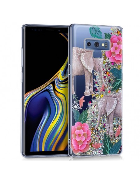 Carcasa TPU gel purpurina Samsung N960 Galaxy Note 9 diseño Elephant