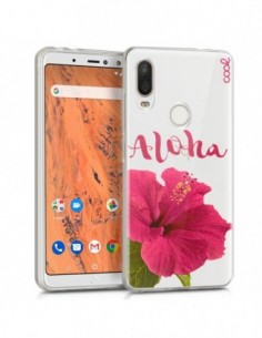 Carcasa TPU transparente BQ Aquaris X2 / X2 Pro / VSmart Active 1 diseño Aloha