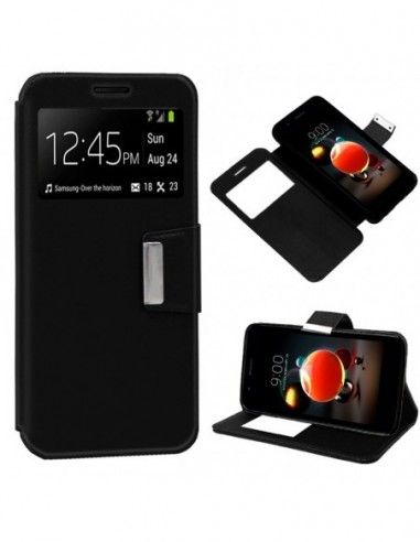 Funda libro soporte TPU LG K9 negra