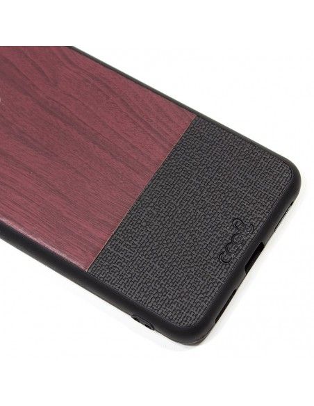 Carcasa TPU iPhone X / iPhone XS diseño Madera Caoba