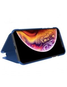 Funda libro soporte iPhone XS Max Clear View Azul 2
