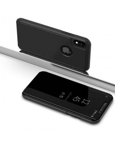 Funda libro soporte iPhone XS Max Clear View negra