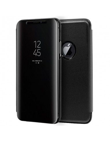 Funda libro soporte iPhone XS Max Clear View negra