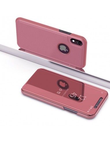 Funda libro soporte iPhone XS Max Clear View rosa