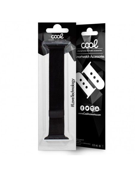 Correa Apple Watch series 1 / 2 / 3 / 4 / 5 (42 / 44 mm) metal negra