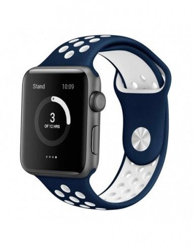 Correa Apple Watch Series 1 / 2 / 3 / 4 / 5 / 6 / SE (38 - 40 mm) deportiva azul