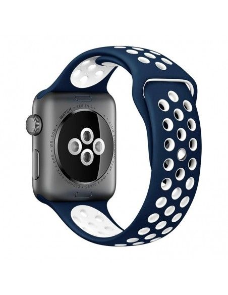 Correa Apple Watch Series 1 / 2 / 3 / 4 / 5 / 6 / SE (38 - 40 mm) deportiva azul
