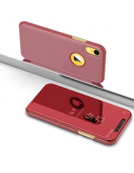 Funda libro iPhone XR Clear View Rosa