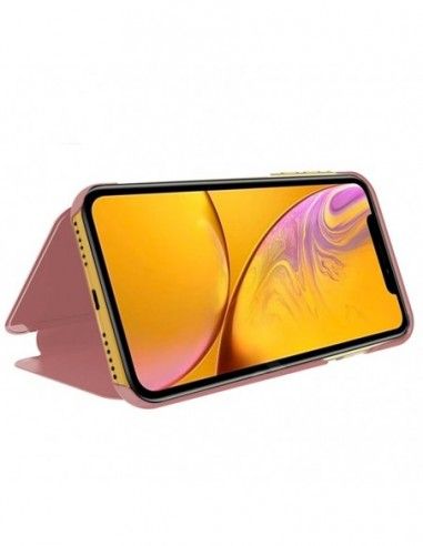 Funda libro iPhone XR Clear View Rosa
