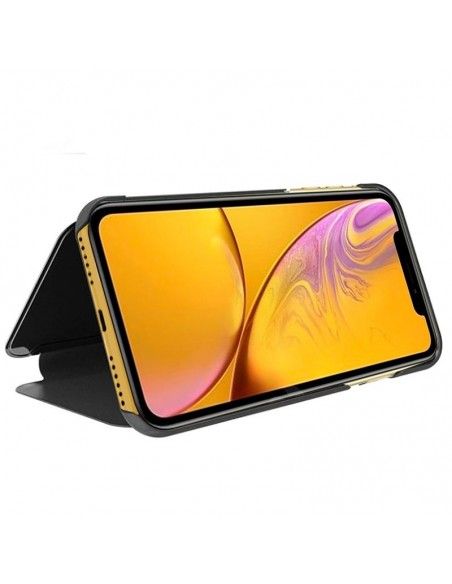 Funda libro iPhone XR Clear View Negro