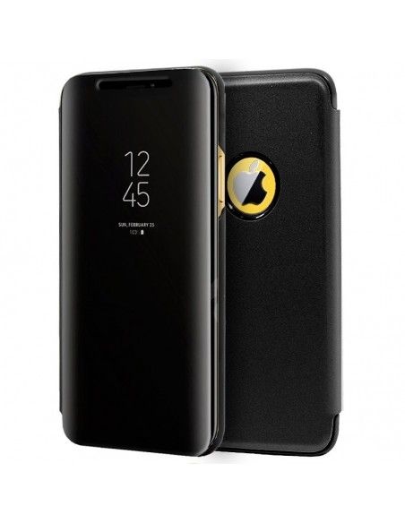 Funda libro iPhone XR Clear View Negro