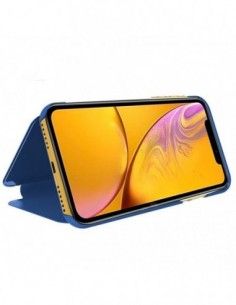 Funda libro iPhone XR Clear View Azul 2