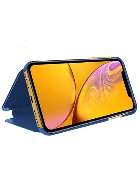 Funda libro iPhone XR Clear View Azul