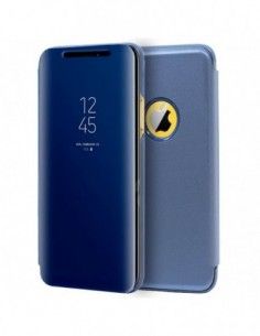 Funda libro iPhone XR Clear View Azul