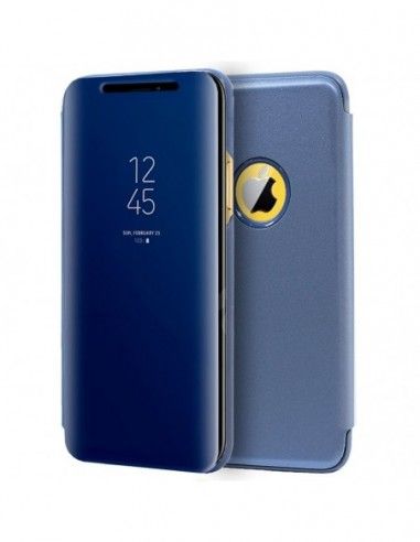 Funda libro iPhone XR Clear View Azul