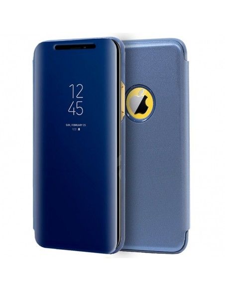 Funda libro iPhone XR Clear View Azul