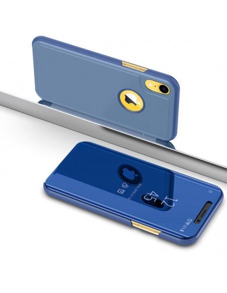 Funda libro iPhone XR Clear View Azul