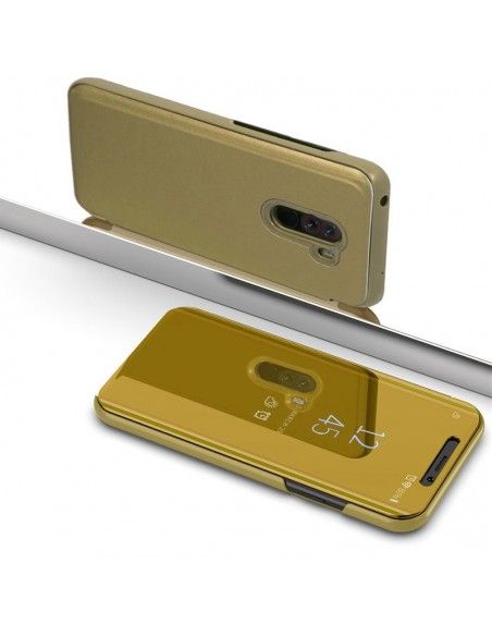 Funda libro Xiaomi Pocophone F1 Clear View Dorado