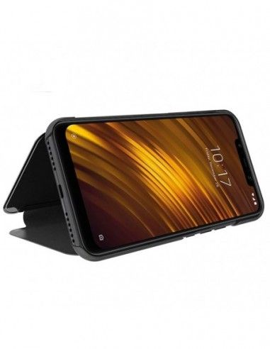 Funda libro soporte Xiaomi Pocophone F1 Clear View negra