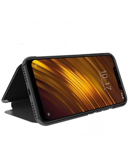Funda libro soporte Xiaomi Pocophone F1 Clear View negra