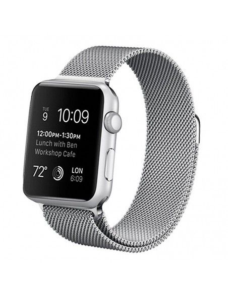 Correa Apple Watch Series 1 / 2 / 3 / 4 / 5 / 6 / SE (38 - 40 mm) metal plata