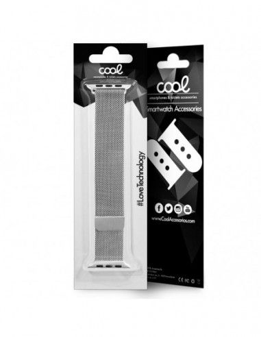 Correa Apple Watch Series 1 / 2 / 3 / 4 / 5 / 6 / SE (42 - 44 mm) metal plata