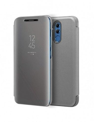 Funda libro soporte Huawei Mate 20 Lite Clear View plata