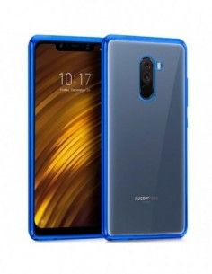 Carcasa Xiaomi Pocophone F1 borde metalizado (Azul)