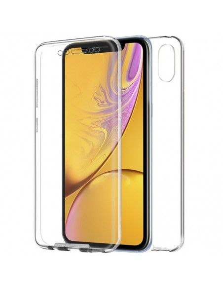 Funda gel TPU 3D iPhone XR (Transparente frontal + trasera)